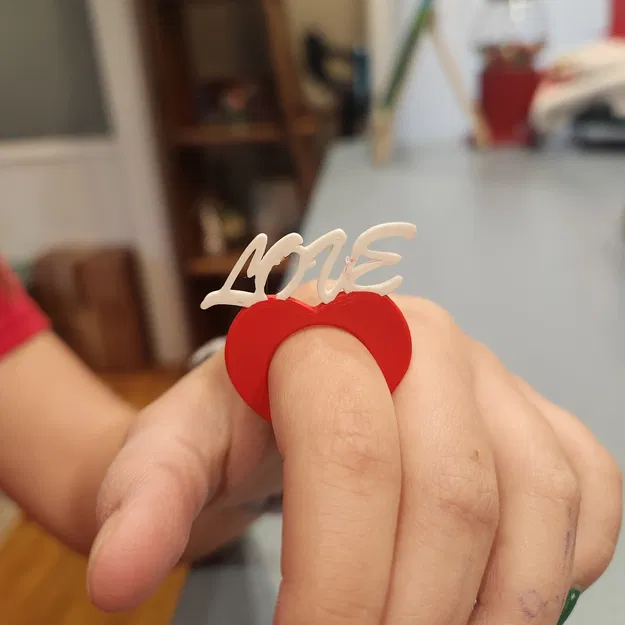 Nhẫn đôi Valentine hình trái tim đơn giản (His/Hers) có chữ Love - Image 8