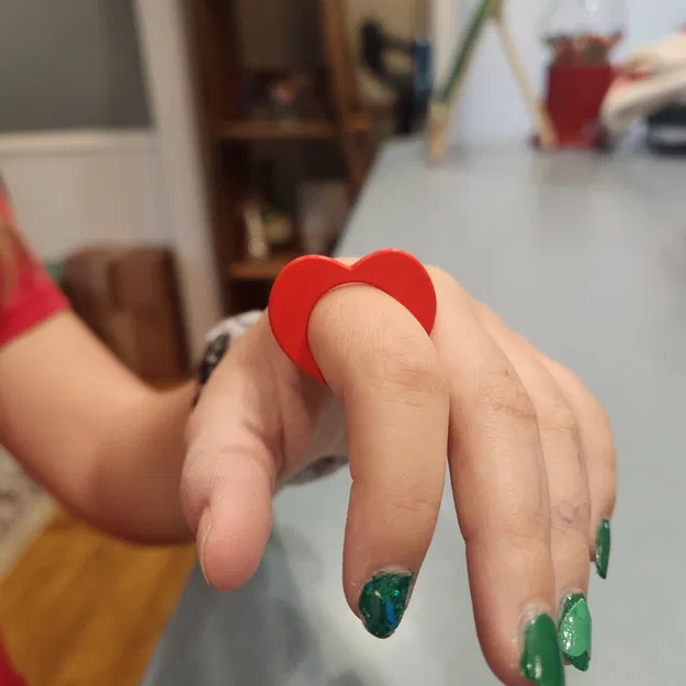 Nhẫn đôi Valentine hình trái tim đơn giản (His/Hers) có chữ Love - Image 9