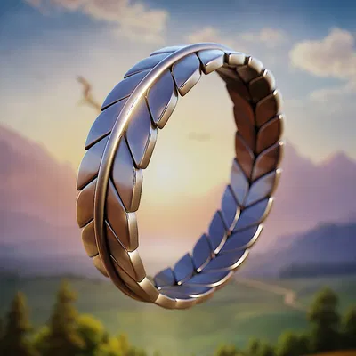 Nhẫn Lá Nguyệt Quế Vĩnh Cửu – Trang Sức Nature 3D Print Ready Jewelry 86