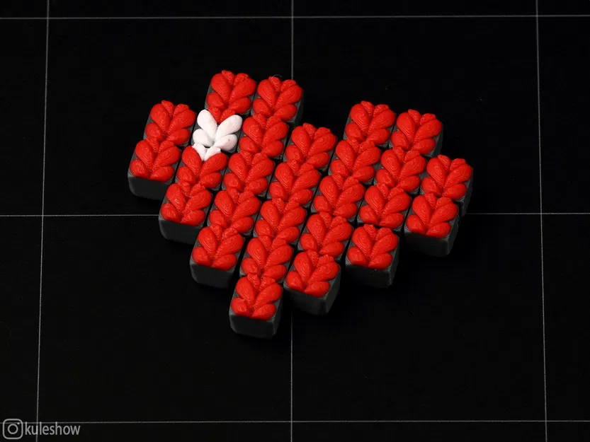 Trái Tim Pixel Dẻo Dạng Len Đan (Knitted Flexible Pixel Heart) - Image 2