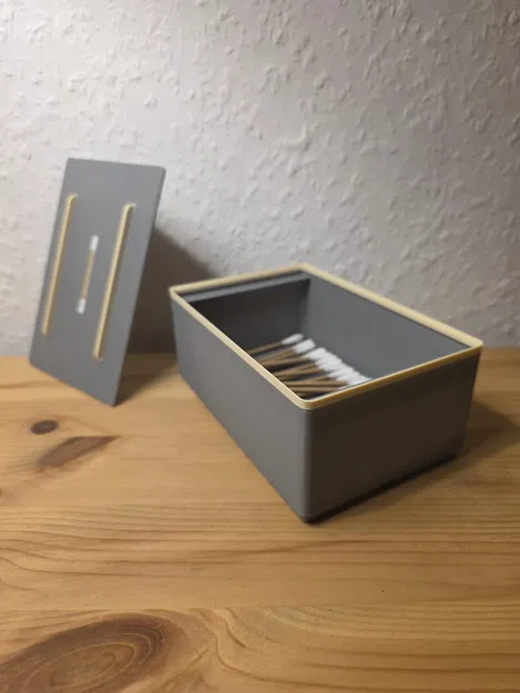 Hộp Gridfinity đựng tăm bông kèm nắp - Image 1