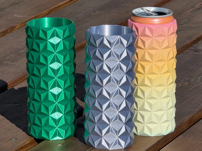 Koozie Lon Slim Họa Tiết Hình Học (Geometric Slim Can Koozie) - Image 1