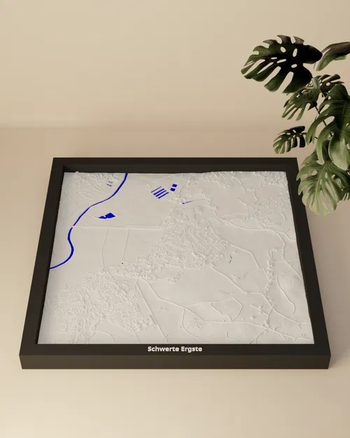 Schwerte Ergste, Đức - Mô hình thu nhỏ 3D địa hình - Image 1