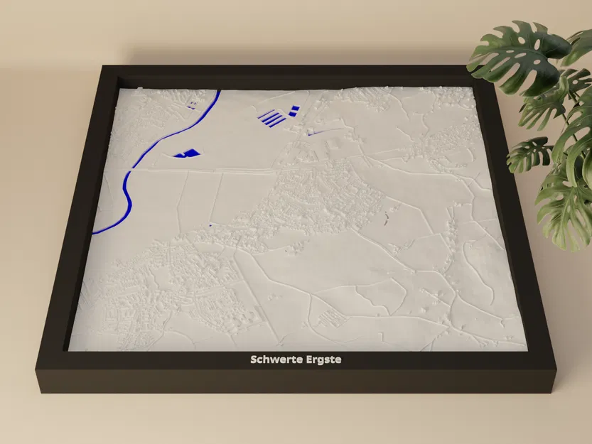 Schwerte Ergste, Đức - Mô hình thu nhỏ 3D địa hình - Image 3