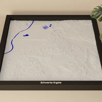 Schwerte Ergste, Đức - Mô hình thu nhỏ 3D địa hình