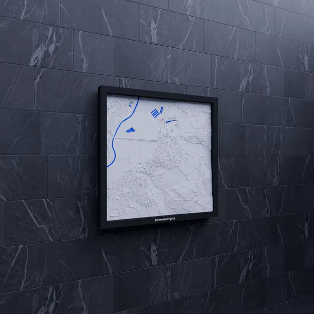 Schwerte Ergste, Đức - Mô hình thu nhỏ 3D địa hình - Image 6