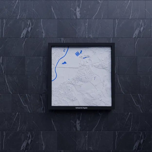 Schwerte Ergste, Đức - Mô hình thu nhỏ 3D địa hình - Image 7