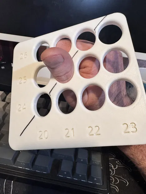 Thước đo size nhẫn ngón cái bắn cung Hàn Quốc (Korean Archery Thumb Ring Sizer) - Image 2