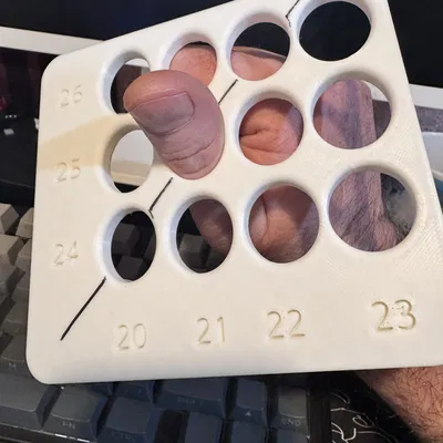 Thước đo size nhẫn ngón cái bắn cung Hàn Quốc (Korean Archery Thumb Ring Sizer)