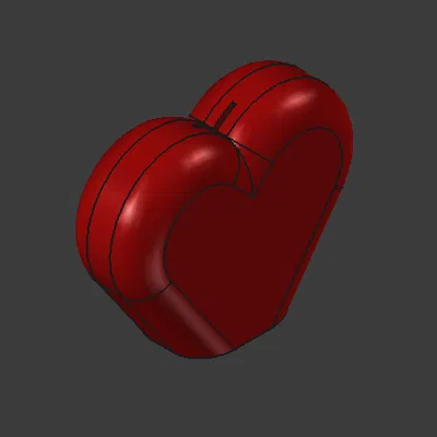 Hộp heo tim đựng xu (không cần supports)