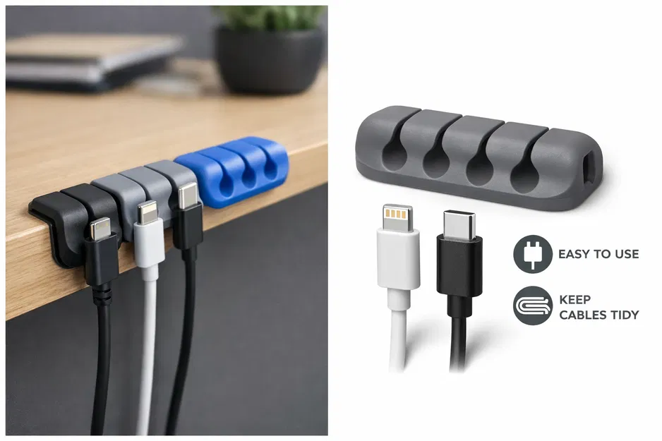 Kẹp Sắp Xếp Dây/Cáp (Cable/Cord Clip Organizer) - Image 1
