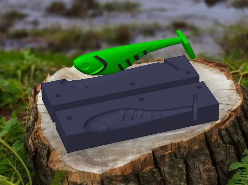 Khuôn đổ mồi câu cao su kiểu top filling - Image 1