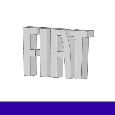 Logo Fiat 3D