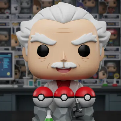 Giáo sư Oak phong cách Funko – Chọn Pokémon của bạn
