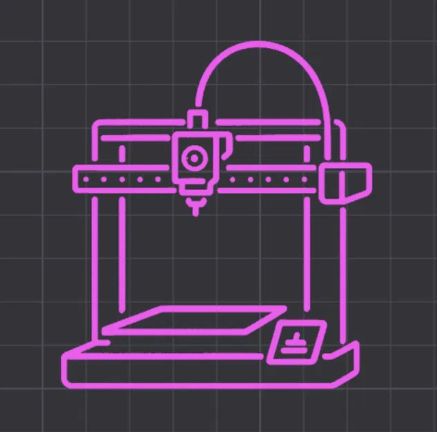 Viền Máy In 3D 2D (2D 3D Printer Outline) - Image 1