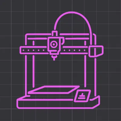 Viền Máy In 3D 2D (2D 3D Printer Outline)