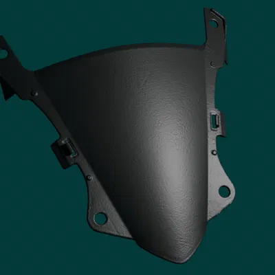 ZX-4RR Windshield Assmebly 3D Scan – Bản quét 3D cụm kính chắn gió
