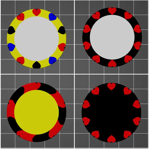 Maker Chip Blank Hearts 10P - Image 2