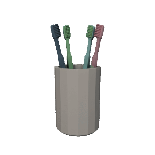 Cốc Để Bàn Chải Đánh Răng Low Poly