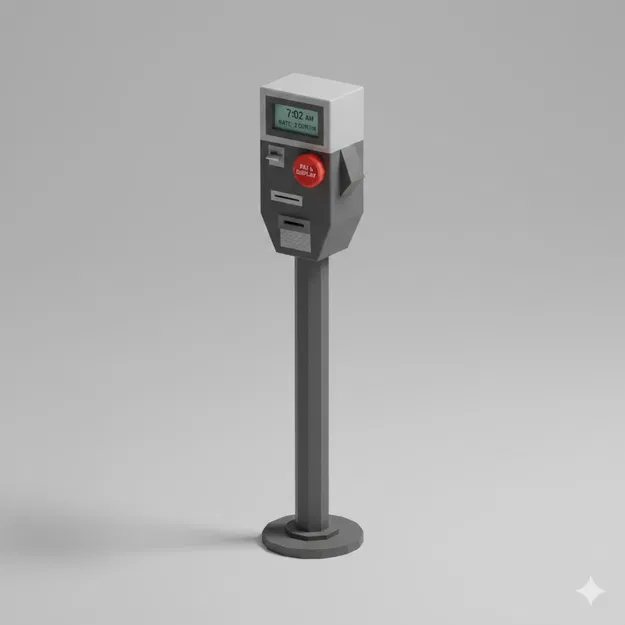 Đồng hồ đậu xe Low Poly - Image 1