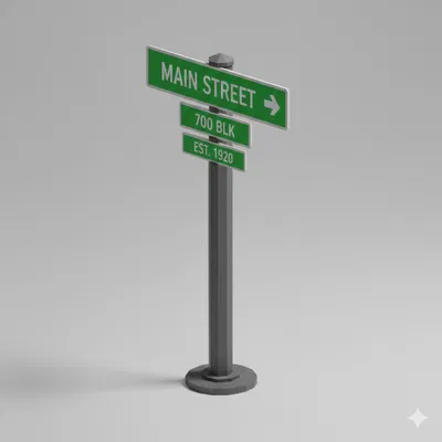 Bảng chỉ đường Low Poly