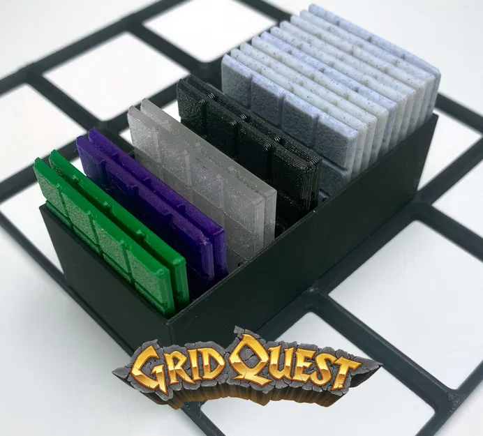 Hộp lưu trữ GridQuest cho Tiles (The Gridfinity Game) - Image 1