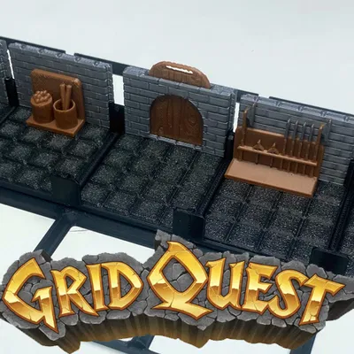 GridQuest BASE 5x1 (The Gridfinity Game) – Đế 5x1 cho dungeon module