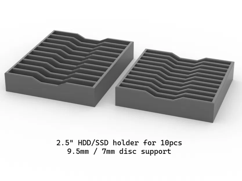 Khay giữ ổ HDD/SSD 2.5" – 10 ổ (hỗ trợ 7 & 9.5mm) - Image 1