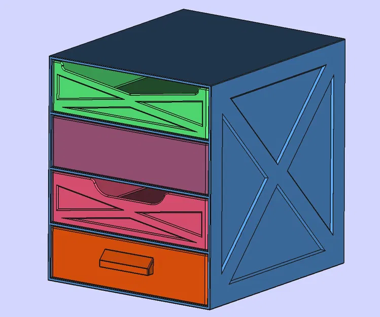 Tủ ngăn kéo 4 ngăn (B300 x H350 x T350) – Schubladenkasten drawer unit - Image 2