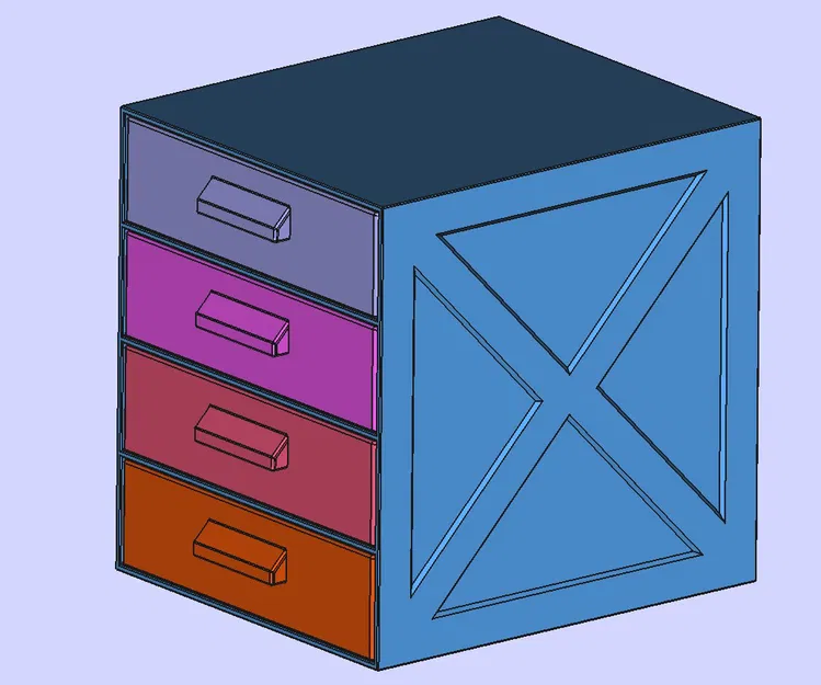 Tủ ngăn kéo 4 ngăn (B300 x H350 x T350) – Schubladenkasten drawer unit - Image 3