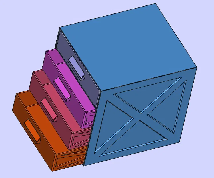 Tủ ngăn kéo 4 ngăn (B300 x H350 x T350) – Schubladenkasten drawer unit - Image 4