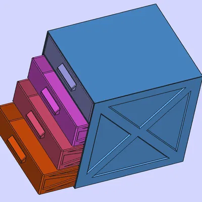 Tủ ngăn kéo 4 ngăn (B300 x H350 x T350) – Schubladenkasten drawer unit