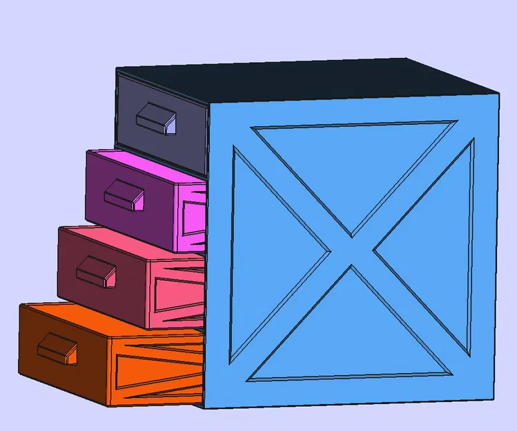 Tủ ngăn kéo 4 ngăn (B300 x H350 x T350) – Schubladenkasten drawer unit - Image 5