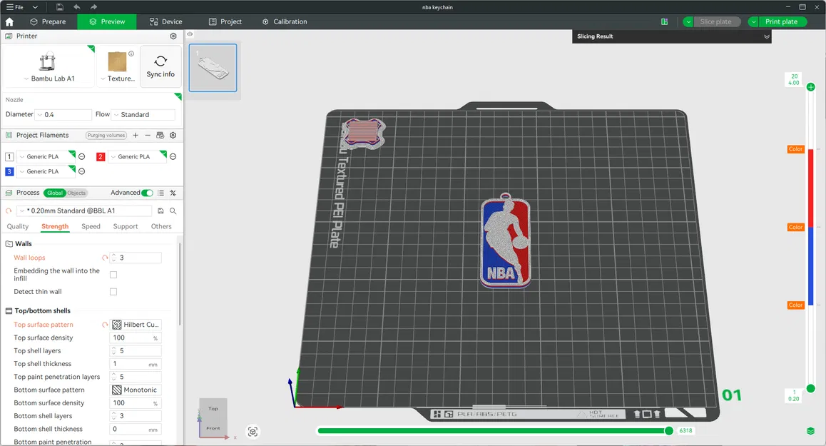 Móc khóa logo NBA (NBA Logo keychain) - Image 2