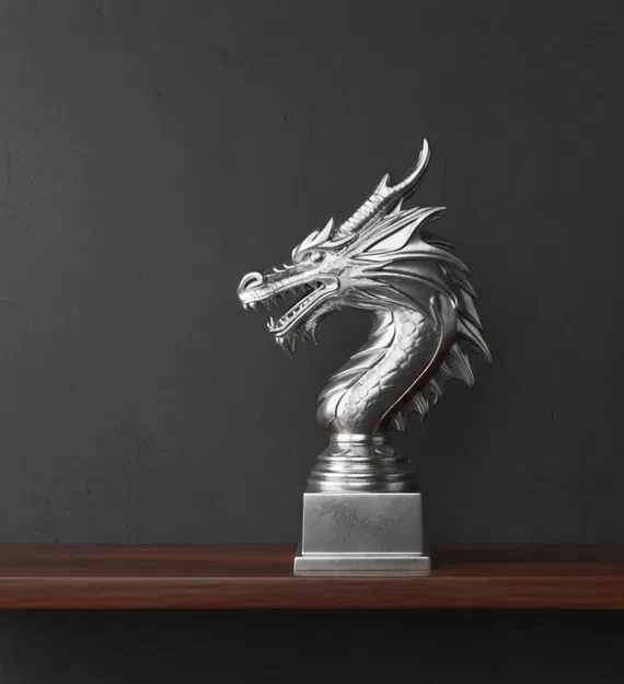 Cúp đầu rồng trên bệ đỡ - Image 1