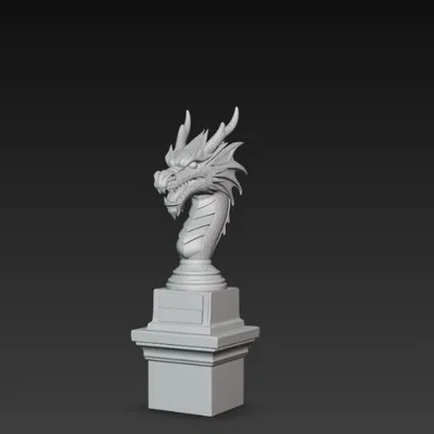 Cúp đầu rồng trên bệ đỡ