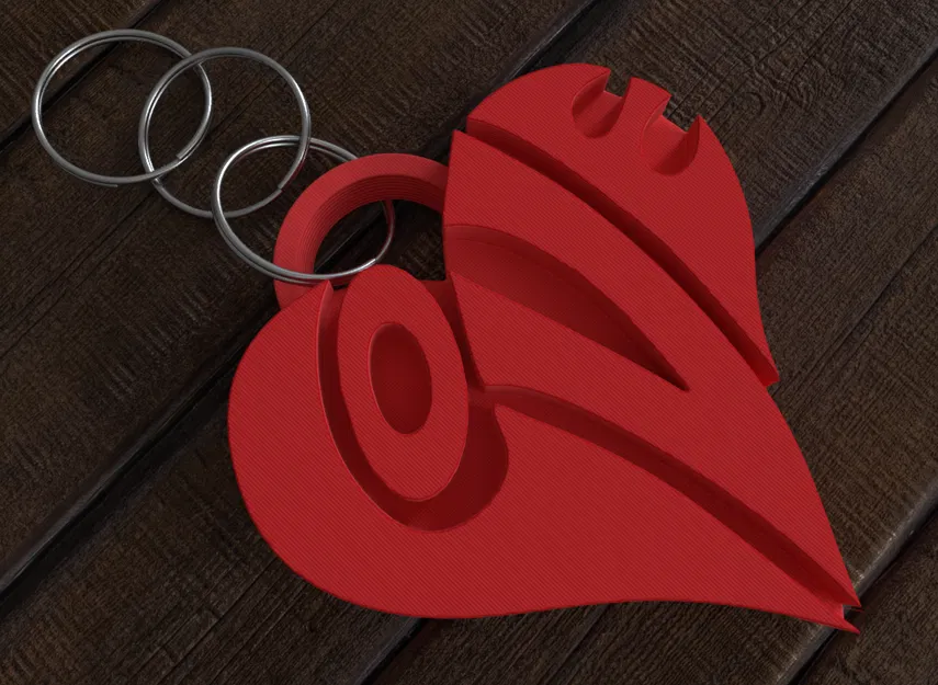 Móc Khóa Trái Tim Tình Yêu (Love Heart Keychain) - Image 1