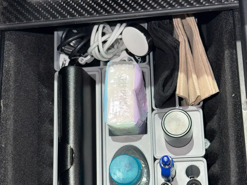 Adapter Gridfinity cho console Tesla Model S/X (5x3) - Image 4