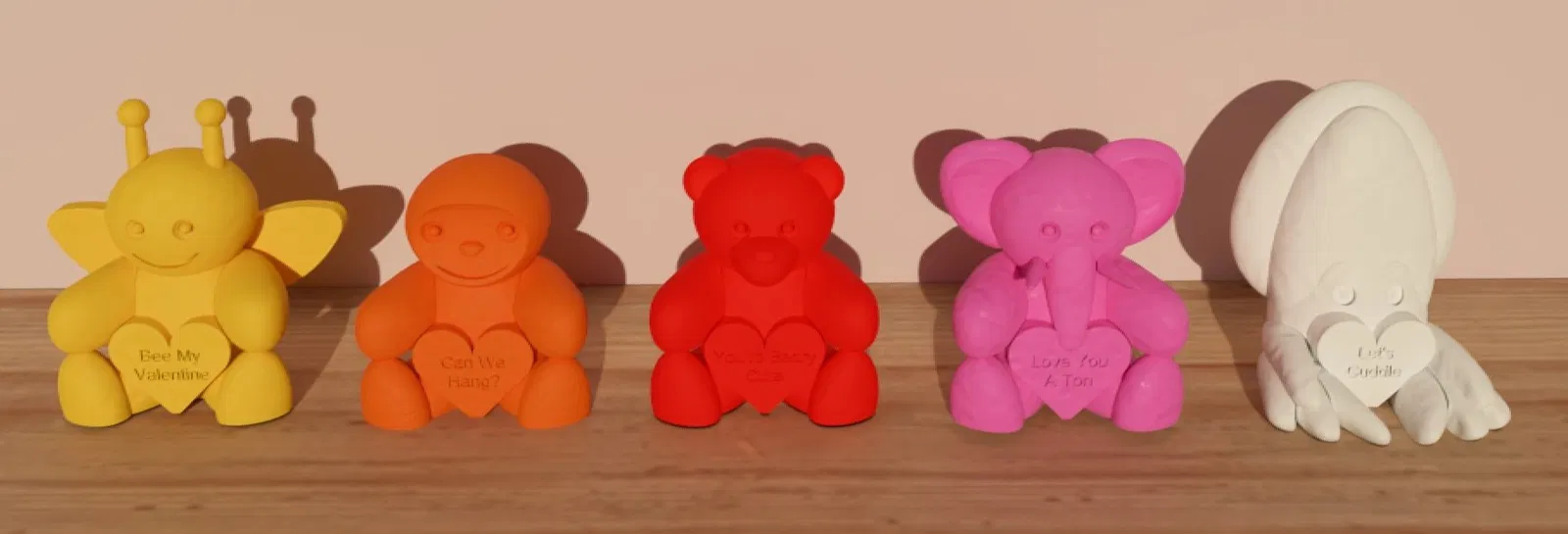 Love You A Ton – Tượng voi nhỏ chủ đề Valentine - Image 1