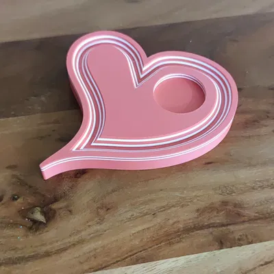 Trang trí trái tim cho nến tea light phong cách Valentine