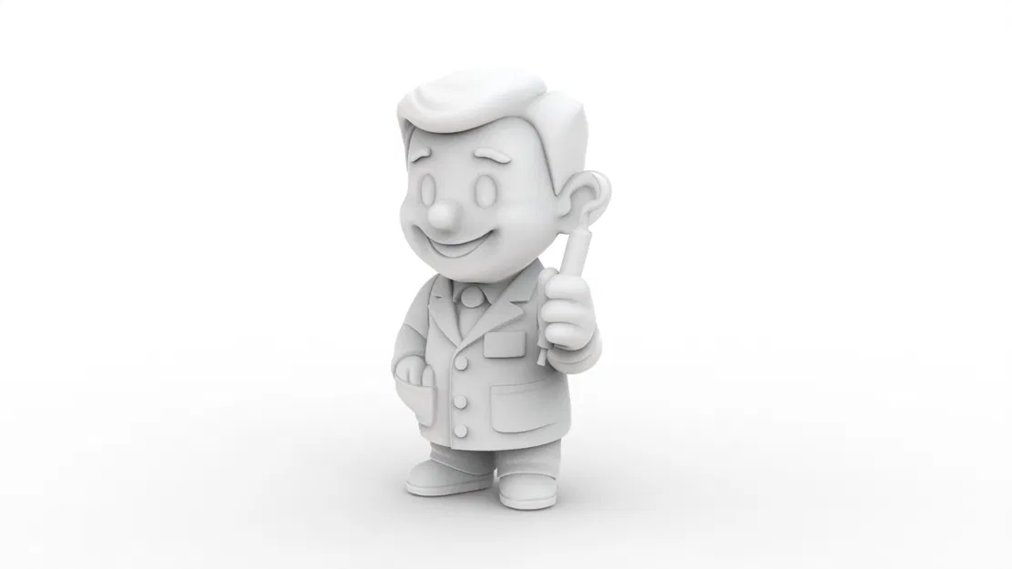 Mô hình in 3D Cartoon Dentist 3D Printable - Image 3