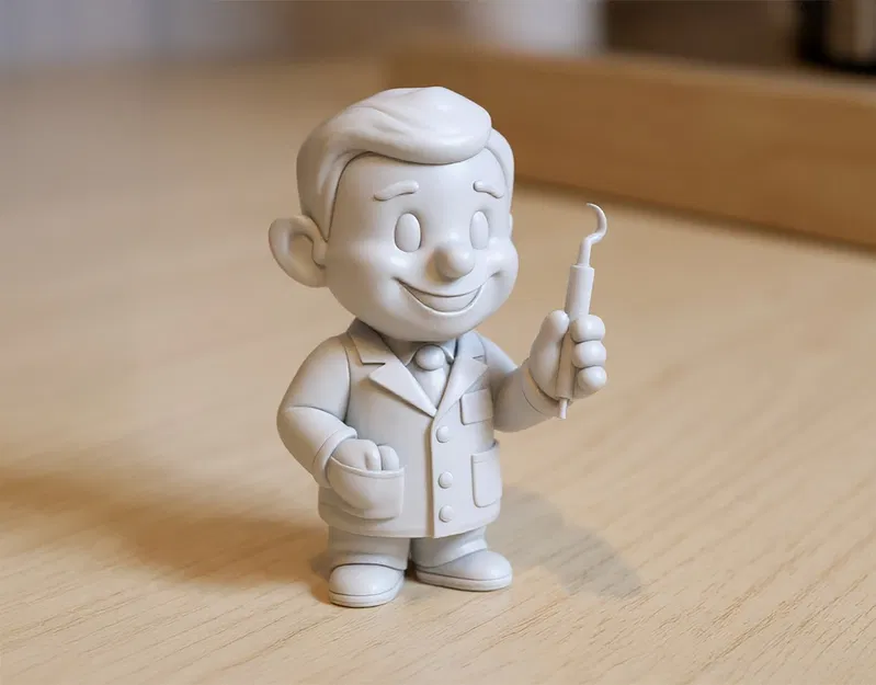 Mô hình in 3D Cartoon Dentist 3D Printable - Image 4