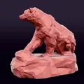 Tượng Gấu Polygonal (Low Poly) – Mẫu 3D Sẵn Sàng In - Thumbnail 3
