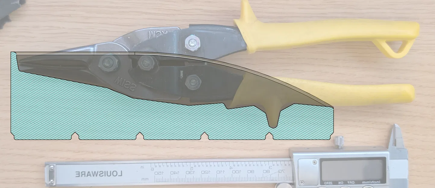 Gridfinity Wiss Tin Snips (Straight) - Giá đỡ cho Wiss M3R - Image 1