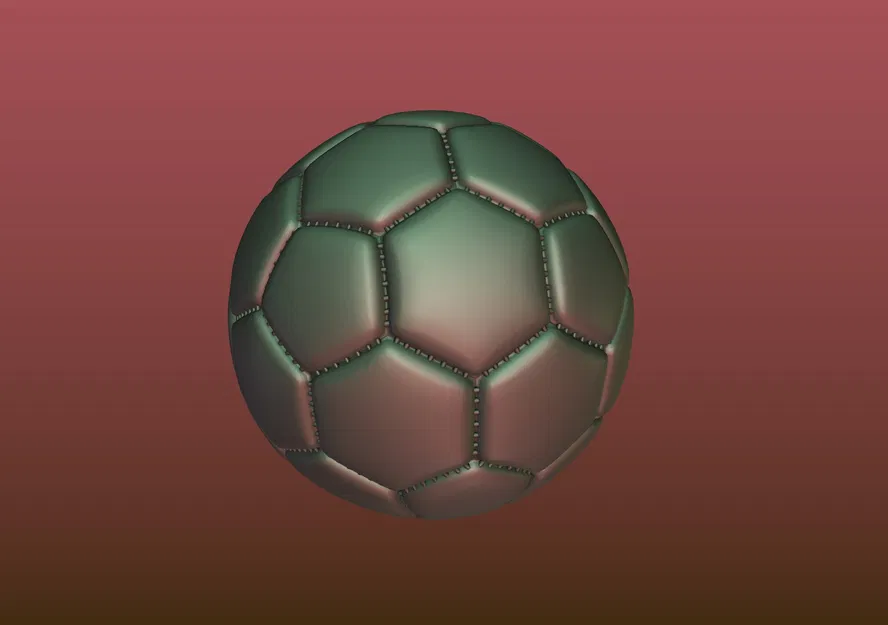 Trái banh đá (Soccer ball) sẵn file 3D print STL/OBJ - Image 2