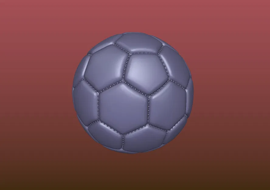 Trái banh đá (Soccer ball) sẵn file 3D print STL/OBJ - Image 3