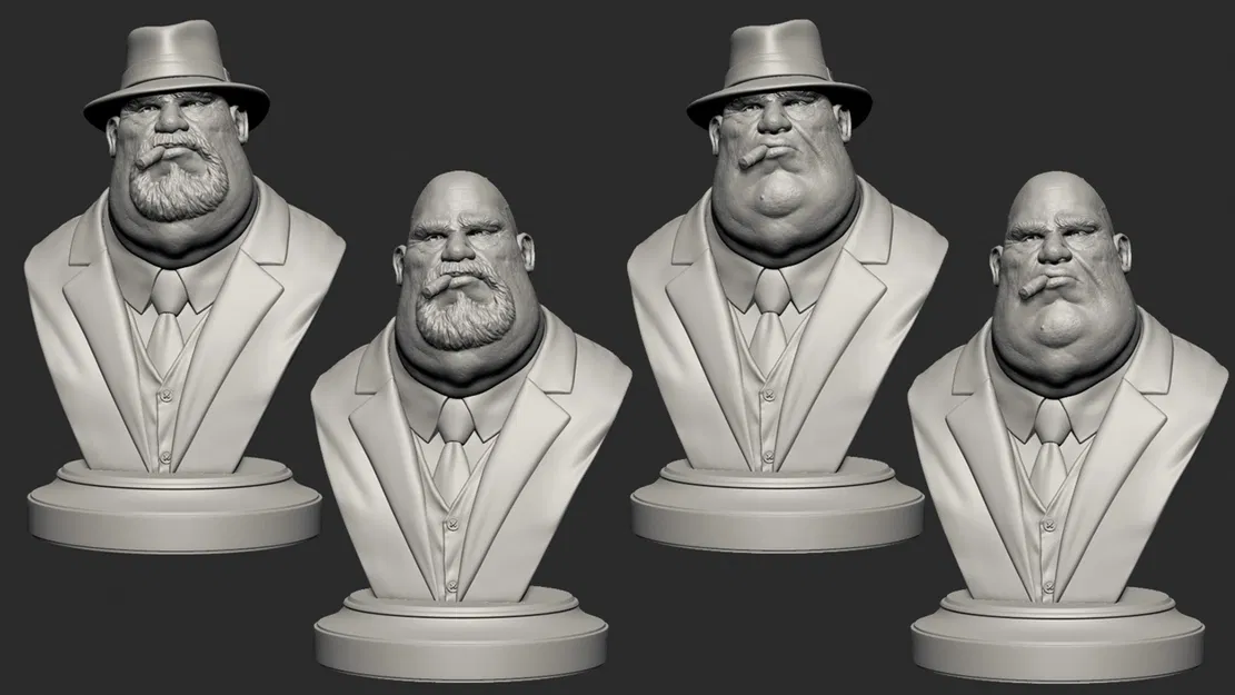 Mafia Boss Pack 3D Print Ready – Bộ Tượng Bán Thân Sẵn Sàng In 3D - Image 1