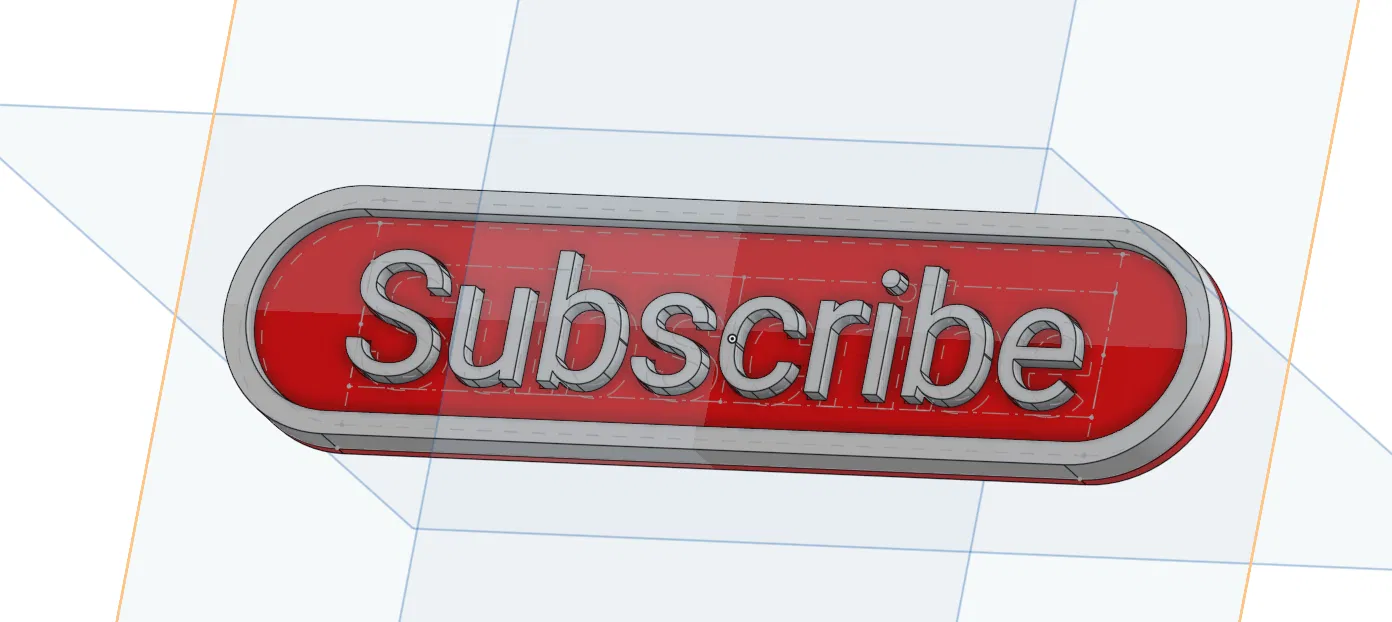 Nút YouTube Subscribe Button (kiểu classic) để in 3D - Image 2