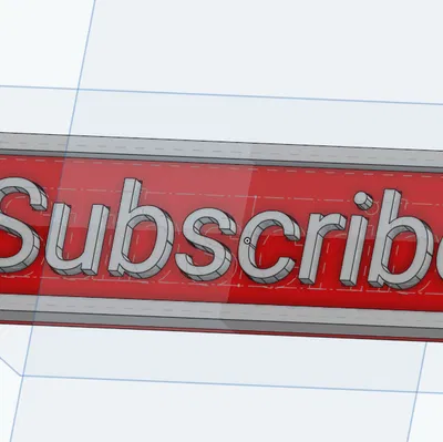 Nút YouTube Subscribe Button (kiểu classic) để in 3D