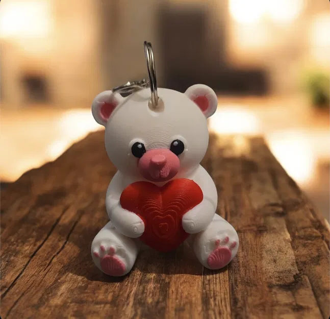 Móc Khóa Gấu Valentine (Valentines Bear Keyring) - Image 3